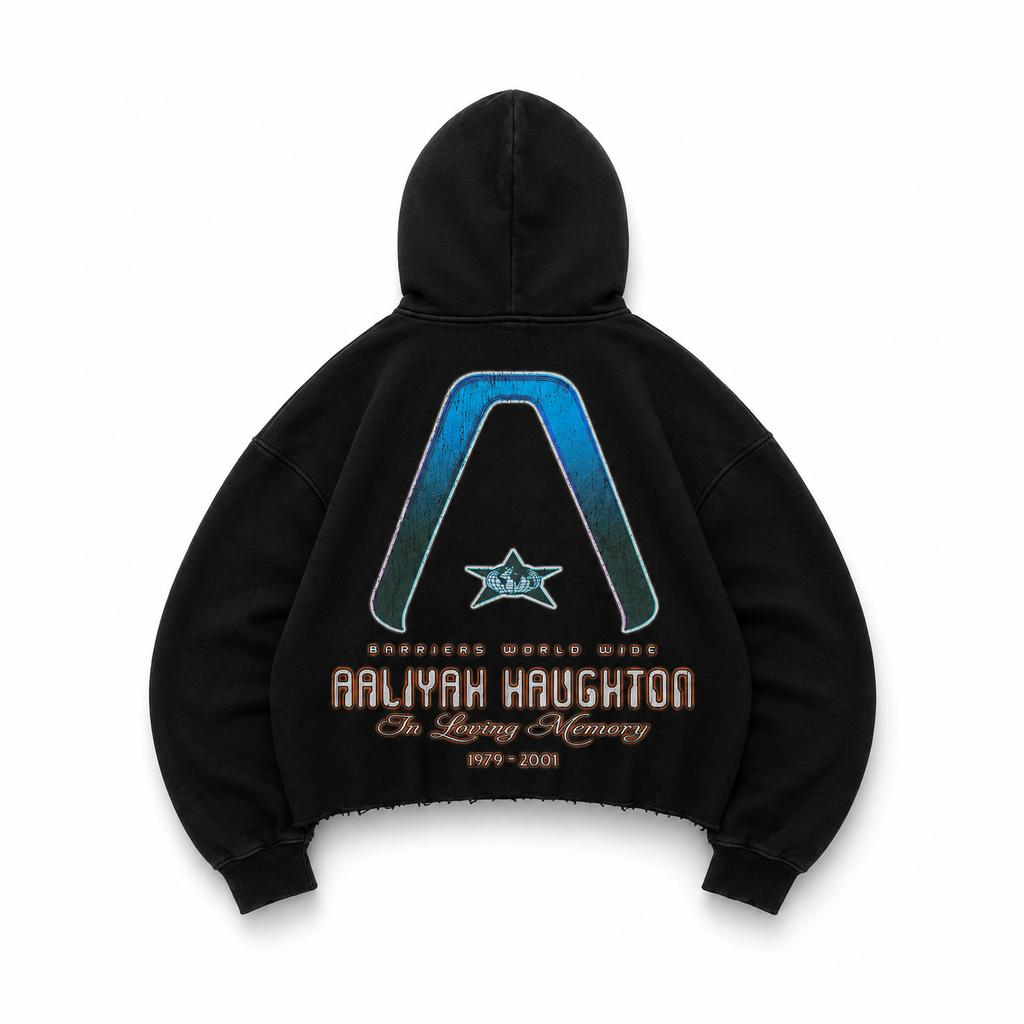 Barriers x Aaliyah "Signature" Hoodie Vintage Black