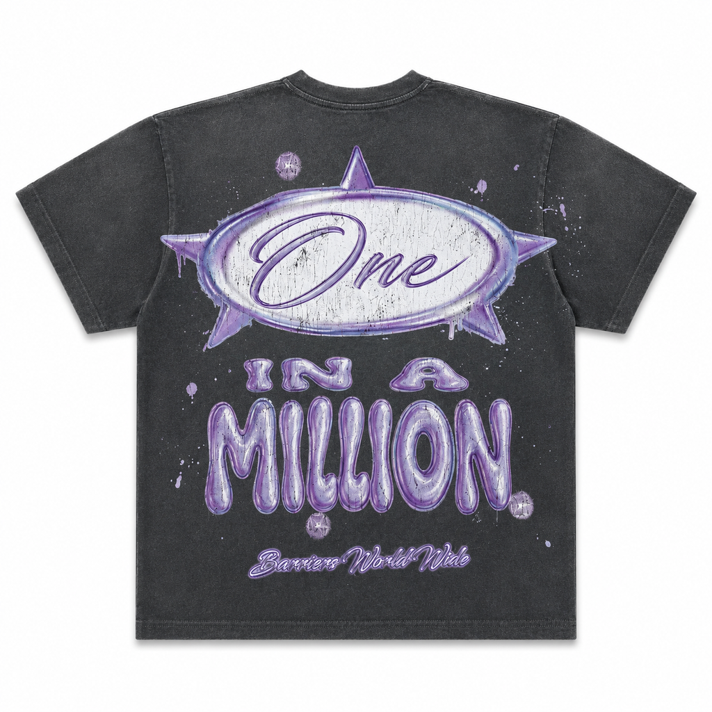 Barriers x Aaliyah "One in a Million" T-Shirt Vintage Grey