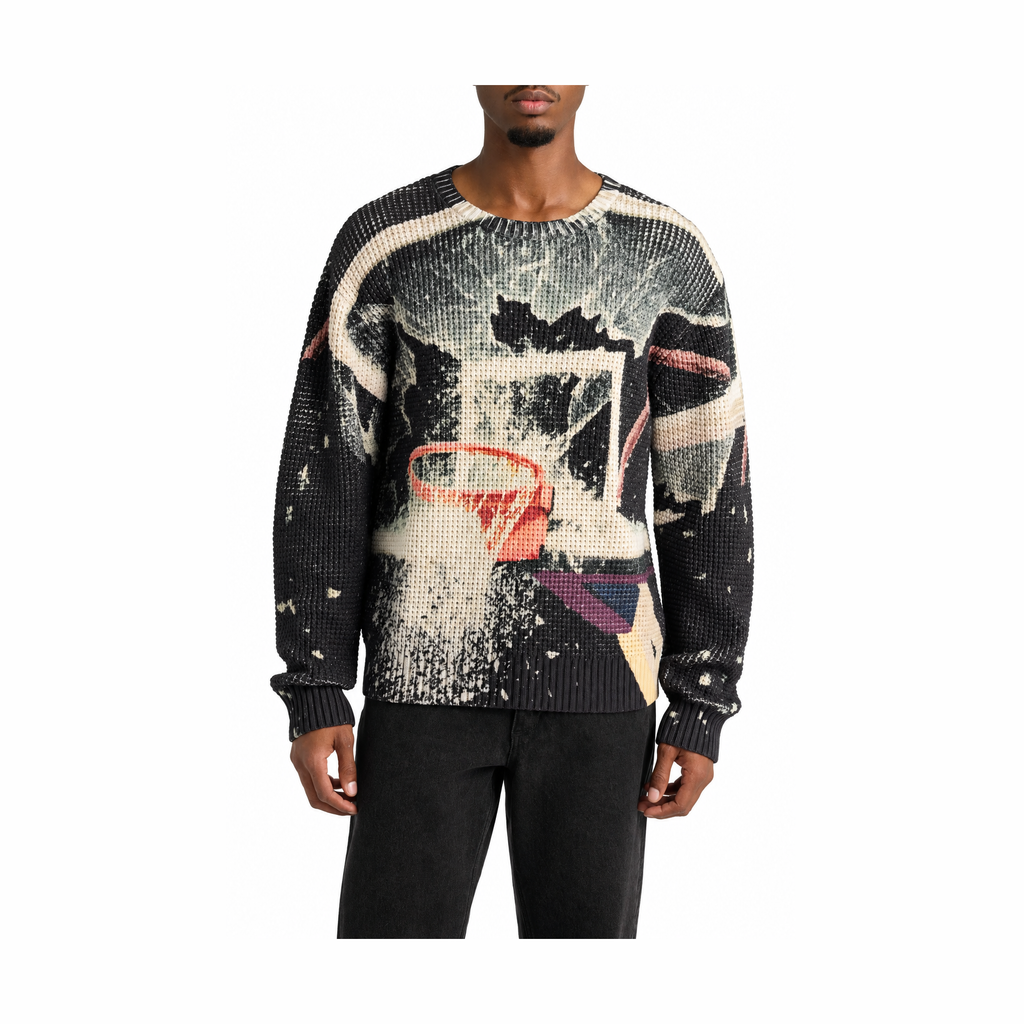 Break the Backboard Printed Sweater