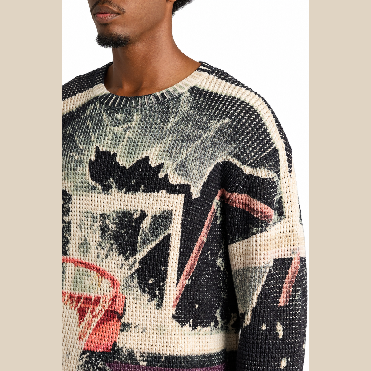Break the Backboard Printed Sweater