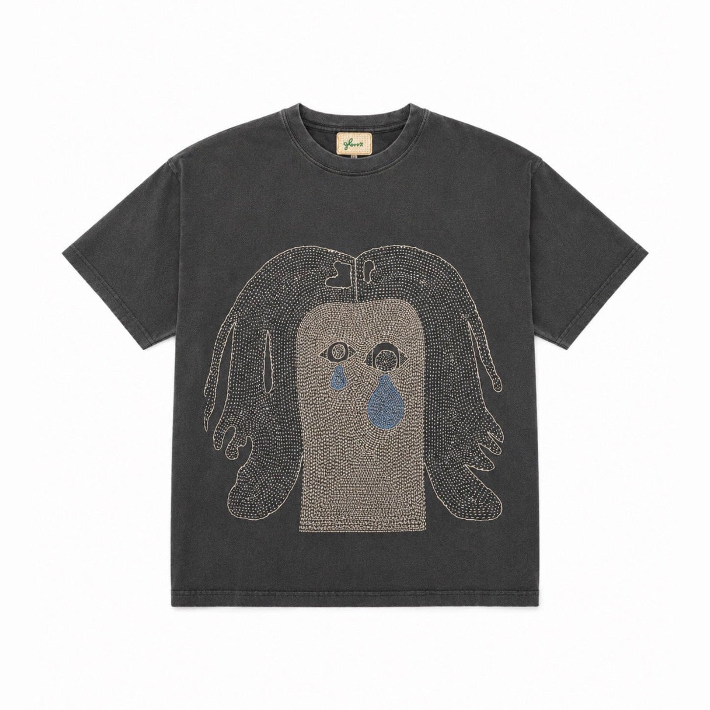 Peach Crying T-Shirt Charcoal