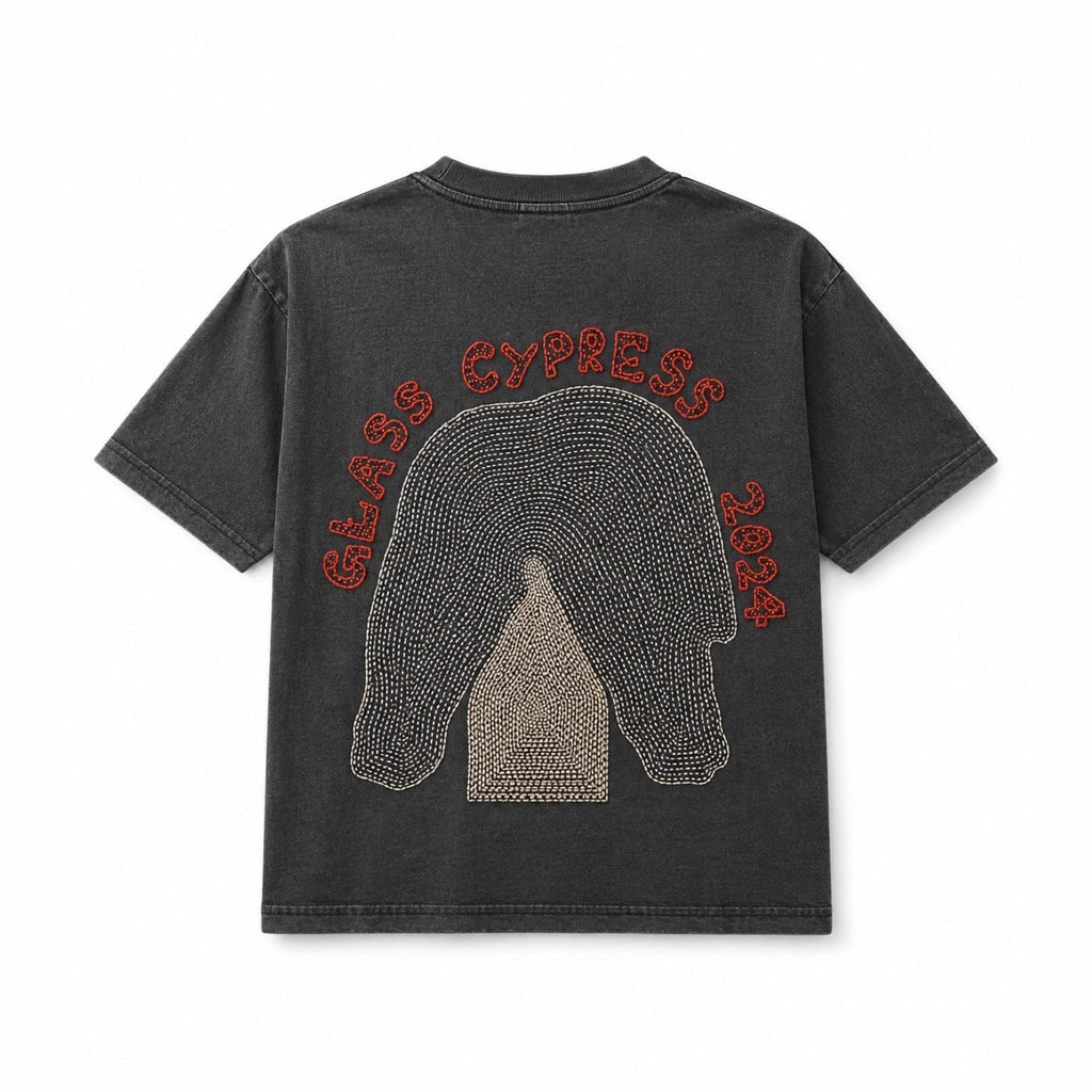 Peach Crying T-Shirt Charcoal