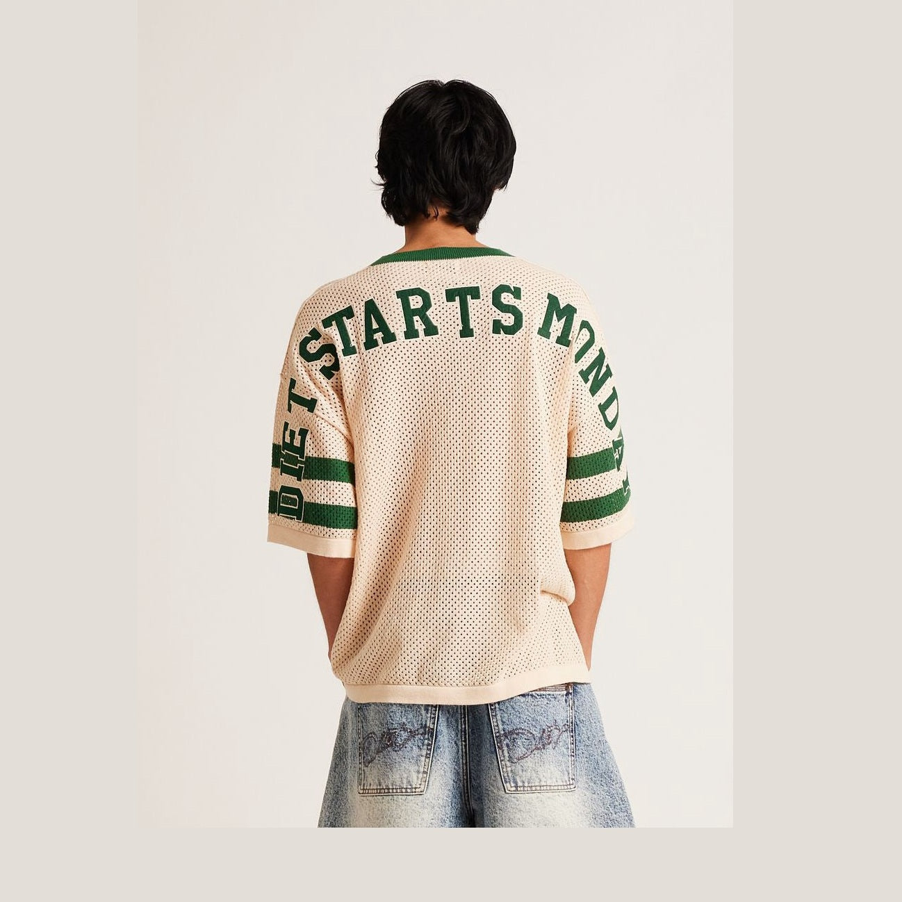 Knit Jersey Cream Grn.