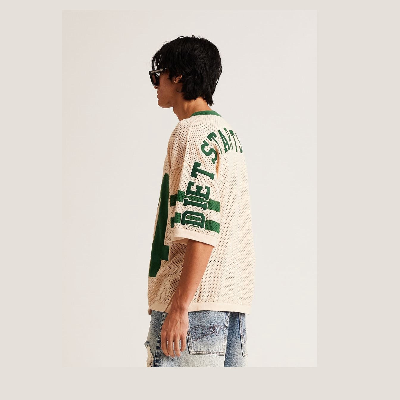 Knit Jersey Cream Grn.