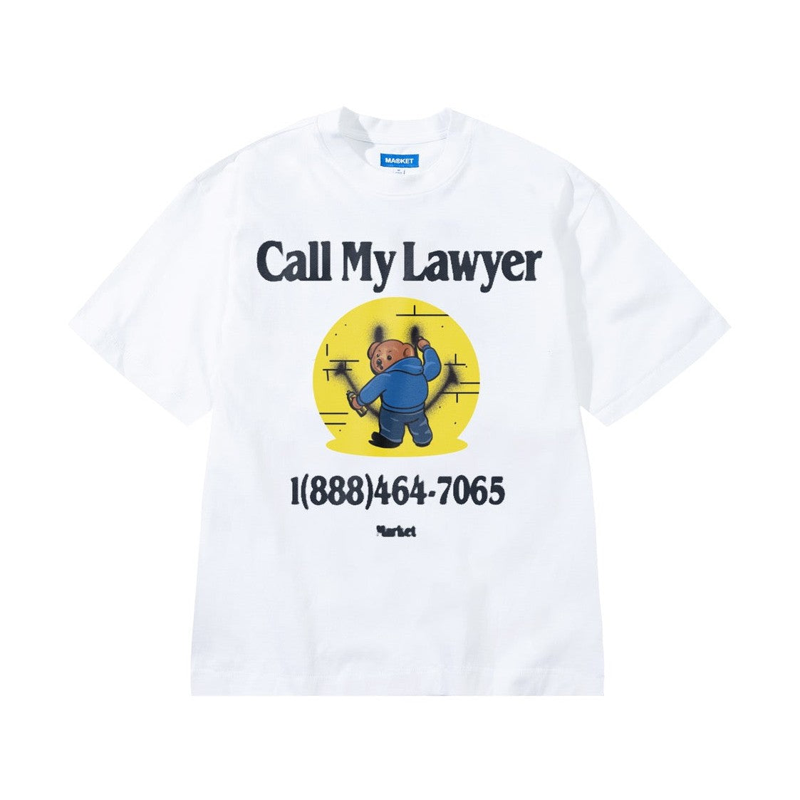 Smiley Call My Lawyer Bear W T-Shirt